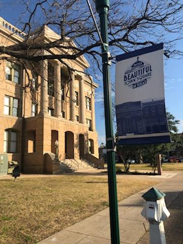 Georgetown named Most Beautiful Town Square in Texas, banner on the Square