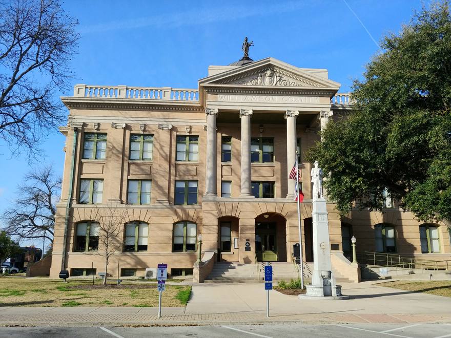 Williamson County Courthouse on the Square in Georgetown, Texas