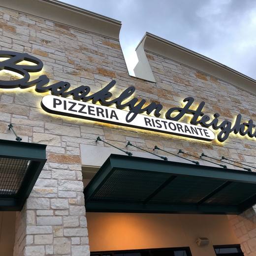 Brooklyn Heights Pizzeria Ristorante sign in Leander