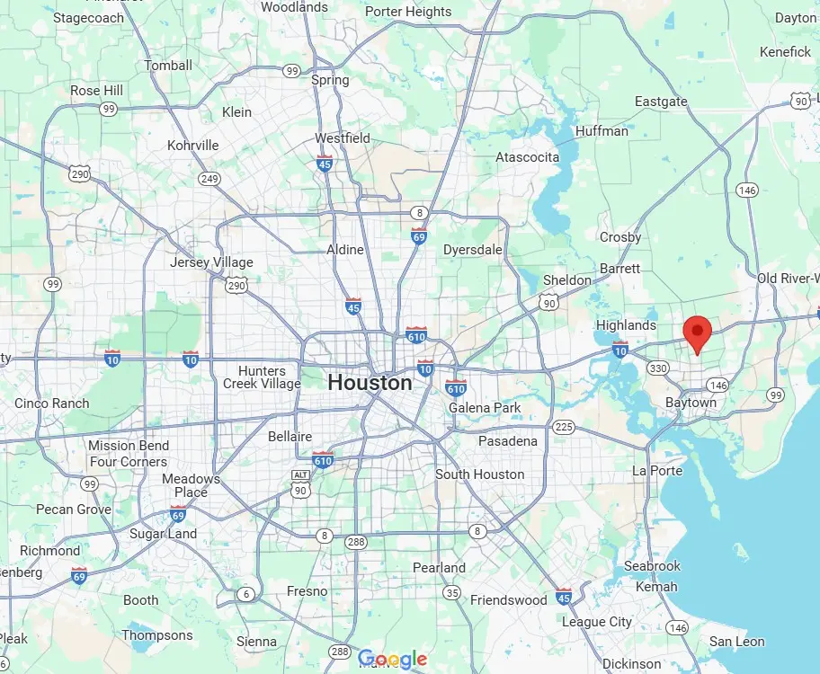Baytown Boat & RV Storage — Aerial location